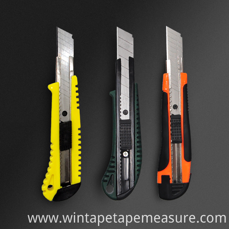 Custom Logo Size Color Multi Tool 25Mm Utility Knife Retractable Cutter Knife Sharpener